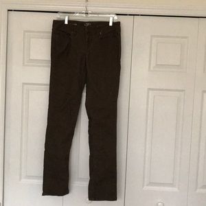 Loft olive green colored modern straight cords